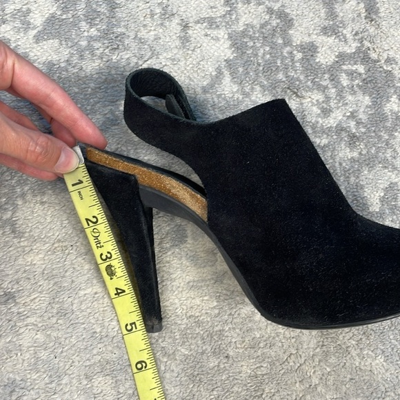 Pedro Garcia Paola Suede Peeptoe Slingback Platform Heels Black Sz 40 - Picture 15 of 16